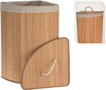 Corner Laundry Basket, bamboo, natural, light