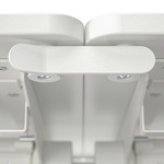 MITTZON Foldable table with castors, white, 140x70 cm