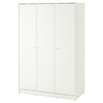 KLEPPSTAD Wardrobe with 3 doors, white, 117x176 cm