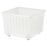 VESSLA Storage crate with castors, white, 39x39 cm