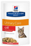 Hill's Prescription Diet c/d Feline Urinary Stress with Salmon Cat Wet Food Pouch 85g