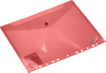 Case Envelope Plastic Wallet File A4, PP, red, 12pcs