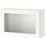 BESTÅ Shelf unit with glass door, white, Ostvik white, 60x22x38 cm