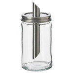 CITRONHAJ Sugar shaker, clear glass/stainless steel, 15 cm