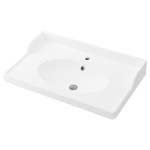 RÄTTVIKEN Single wash-basin, white, 82x49x6 cm