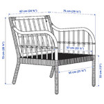 HOLMSTA Armchair, handmade beige