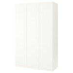 PAX Wardrobe, white, Forsand white, 150x60x236 cm