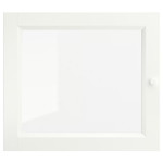 OXBERG Glass door, white, 40x35 cm