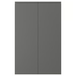VOXTORP 2-p door f corner base cabinet set, right-hand dark grey, 25x80 cm