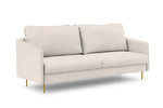Sofa with Sleeping Function Sofa-Bed Taila, light beige/gold legs