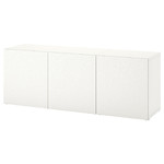 BESTÅ Storage combination with doors, white/Laxviken white, 180x42x65 cm