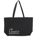 Shopper Bag All I Need Is Shopping, black
