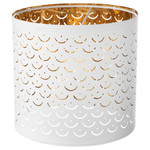 NYMÖ Lamp shade, white/brass colour, 24 cm