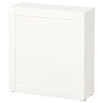 BESTÅ Shelf unit with door, white Hanviken, Hanviken white, 60x22x64 cm