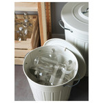 KNODD Bin with lid, white, 16 l