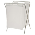 JÄLL Laundry bag with stand, white, 50 l