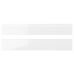 VOXTORP Drawer front, high-gloss white, 2 pack, 60x10 cm