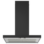 MATÄLSKARE Wall mounted extractor hood, black, 60 cm