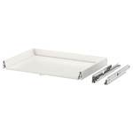 EXCEPTIONELL Drawer, low with push to open, white, 80x60 cm