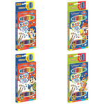 Triangular Colouring Pencils Double-sided 12 Pencils 24 Colours + Sharpener