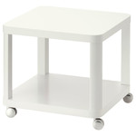 TINGBY Side table on casters, white, 50x50 cm
