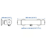 VALLAMOSSE Thermostatic shower mixer, chrome-plated, 150 mm