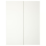 HASVIK Pair of sliding doors, white, 150x201 cm