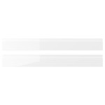 VOXTORP Drawer front, high-gloss white, 2 pack, 80x10 cm