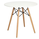 Table DTW 80cm, white/wood