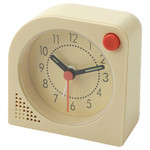 TJINGA Alarm clock, pale yellow, 8x8 cm