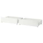 MALM Bed storage box for high bed frame, white, 2 pack (200 cm)