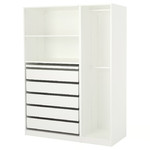 PAX Wardrobe, white, 150x58x201 cm