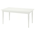 ROSENTORP Extendable table, white, 155/215x87 cm