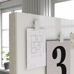 MITTZON Acoustic screen f frame w castors, Gunnared beige, 85x205x50 cm