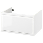ÄNGSJÖN Wash-stand with drawer, high-gloss white, 60x48x33 cm