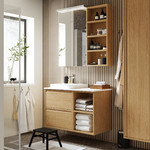 HAGAÅN Open cabinet, oak effect, 40x48x63 cm