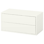 EKET Cabinet with 2 drawers, white, 70x35x35 cm
