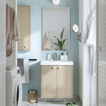 HAVBÄCK Wash-stand with doors, beige, 60x48x63 cm