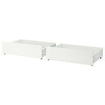 MALM Bed storage box for high bed frame, white, 2 pack (200 cm)