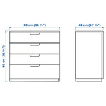 GALANT Drawer unit, white, 80x80 cm