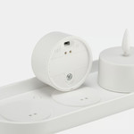SKATGÅS LED tealight kit, with charging tray white