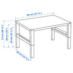 PÅHL Desk, white/turquoise, 96x58 cm