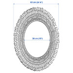 VRIGSTAD Mirror, sedge, 63 cm