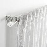 SOLDVÄRGMAL Double curtain rod set, silver-colour, 120-210 cm 19 mm