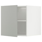 METOD Top cabinet for fridge/freezer, white/Havstorp light grey, 60x60 cm