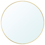 LINDBYN Mirror, gold-colour, 80 cm