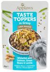 Applaws Taste Toppers in Gravy - Whitefish with Salmon, Green Beands & Lentils Dog Wet Food 85g