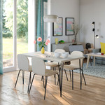 SKÅLSTA Chair, Knäbäck beige/tubular metal/black-grey
