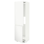 METOD Hi cab f fridge or freezer w 2 drs, white, Voxtorp matt white white, 60x60x200 cm