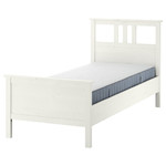 HEMNES Bed frame with mattress, white stain/Valevåg firm, 90x200 cm